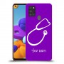 רופא סטטוסקופ כיסוי מגן קשיח בעיצוב אישי עם השם שלך ל Samsung Galaxy A21s יחידה אחת סקרין מובייל