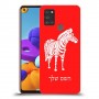 זברה כיסוי מגן קשיח בעיצוב אישי עם השם שלך ל Samsung Galaxy A21s יחידה אחת סקרין מובייל