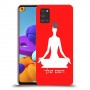 יוגה כיסוי מגן קשיח בעיצוב אישי עם השם שלך ל Samsung Galaxy A21s יחידה אחת סקרין מובייל