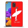 גלישה כיסוי מגן קשיח בעיצוב אישי עם השם שלך ל Samsung Galaxy A21s יחידה אחת סקרין מובייל