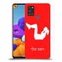 אימון ספורט - אישה כיסוי מגן קשיח בעיצוב אישי עם השם שלך ל Samsung Galaxy A21s יחידה אחת סקרין מובייל