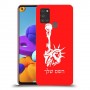 פסל החירות כיסוי מגן קשיח בעיצוב אישי עם השם שלך ל Samsung Galaxy A21s יחידה אחת סקרין מובייל