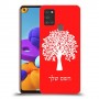 עץ כיסוי מגן קשיח בעיצוב אישי עם השם שלך ל Samsung Galaxy A21s יחידה אחת סקרין מובייל