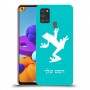 צפרדע טרופית כיסוי מגן קשיח בעיצוב אישי עם השם שלך ל Samsung Galaxy A21s יחידה אחת סקרין מובייל
