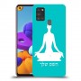 יוגה כיסוי מגן קשיח בעיצוב אישי עם השם שלך ל Samsung Galaxy A21s יחידה אחת סקרין מובייל