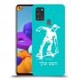 ילד סקייטבורד כיסוי מגן קשיח בעיצוב אישי עם השם שלך ל Samsung Galaxy A21s יחידה אחת סקרין מובייל