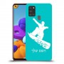 סנובורד כיסוי מגן קשיח בעיצוב אישי עם השם שלך ל Samsung Galaxy A21s יחידה אחת סקרין מובייל