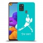 שחקן טניס כיסוי מגן קשיח בעיצוב אישי עם השם שלך ל Samsung Galaxy A21s יחידה אחת סקרין מובייל