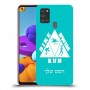 טריאתלון כיסוי מגן קשיח בעיצוב אישי עם השם שלך ל Samsung Galaxy A21s יחידה אחת סקרין מובייל