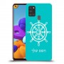 הגה - קפטן - ים כיסוי מגן קשיח בעיצוב אישי עם השם שלך ל Samsung Galaxy A21s יחידה אחת סקרין מובייל