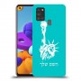 פסל החירות כיסוי מגן קשיח בעיצוב אישי עם השם שלך ל Samsung Galaxy A21s יחידה אחת סקרין מובייל