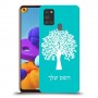 עץ כיסוי מגן קשיח בעיצוב אישי עם השם שלך ל Samsung Galaxy A21s יחידה אחת סקרין מובייל