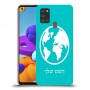 עולם כיסוי מגן קשיח בעיצוב אישי עם השם שלך ל Samsung Galaxy A21s יחידה אחת סקרין מובייל