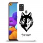 זאב כיסוי מגן קשיח בעיצוב אישי עם השם שלך ל Samsung Galaxy A21s יחידה אחת סקרין מובייל