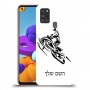 אופנוע שלג כיסוי מגן קשיח בעיצוב אישי עם השם שלך ל Samsung Galaxy A21s יחידה אחת סקרין מובייל
