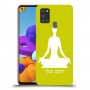 יוגה כיסוי מגן קשיח בעיצוב אישי עם השם שלך ל Samsung Galaxy A21s יחידה אחת סקרין מובייל
