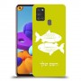 דגים כיסוי מגן קשיח בעיצוב אישי עם השם שלך ל Samsung Galaxy A21s יחידה אחת סקרין מובייל