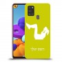 אימון ספורט - אישה כיסוי מגן קשיח בעיצוב אישי עם השם שלך ל Samsung Galaxy A21s יחידה אחת סקרין מובייל