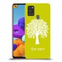 עץ כיסוי מגן קשיח בעיצוב אישי עם השם שלך ל Samsung Galaxy A21s יחידה אחת סקרין מובייל