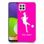 כדורגל - אישה כיסוי מגן קשיח בעיצוב אישי עם השם שלך ל Samsung Galaxy A22 יחידה אחת סקרין מובייל
