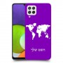 מפת העולם כיסוי מגן קשיח בעיצוב אישי עם השם שלך ל Samsung Galaxy A22 יחידה אחת סקרין מובייל