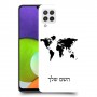 מפת העולם כיסוי מגן קשיח בעיצוב אישי עם השם שלך ל Samsung Galaxy A22 יחידה אחת סקרין מובייל