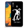 ילד סקייטבורד כיסוי מגן קשיח בעיצוב אישי עם השם שלך ל Samsung Galaxy A30 יחידה אחת סקרין מובייל