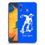 ילד סקייטבורד כיסוי מגן קשיח בעיצוב אישי עם השם שלך ל Samsung Galaxy A30 יחידה אחת סקרין מובייל
