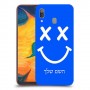 סמיילי כיסוי מגן קשיח בעיצוב אישי עם השם שלך ל Samsung Galaxy A30 יחידה אחת סקרין מובייל