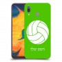 כדורעף - כדור כיסוי מגן קשיח בעיצוב אישי עם השם שלך ל Samsung Galaxy A30 יחידה אחת סקרין מובייל