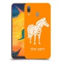 זברה כיסוי מגן קשיח בעיצוב אישי עם השם שלך ל Samsung Galaxy A30 יחידה אחת סקרין מובייל