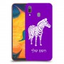 זברה כיסוי מגן קשיח בעיצוב אישי עם השם שלך ל Samsung Galaxy A30 יחידה אחת סקרין מובייל