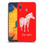 זברה כיסוי מגן קשיח בעיצוב אישי עם השם שלך ל Samsung Galaxy A30 יחידה אחת סקרין מובייל