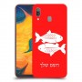 דגים כיסוי מגן קשיח בעיצוב אישי עם השם שלך ל Samsung Galaxy A30 יחידה אחת סקרין מובייל