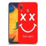 סמיילי כיסוי מגן קשיח בעיצוב אישי עם השם שלך ל Samsung Galaxy A30 יחידה אחת סקרין מובייל