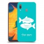 דגים כיסוי מגן קשיח בעיצוב אישי עם השם שלך ל Samsung Galaxy A30 יחידה אחת סקרין מובייל