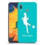 כדורגל - אישה כיסוי מגן קשיח בעיצוב אישי עם השם שלך ל Samsung Galaxy A30 יחידה אחת סקרין מובייל