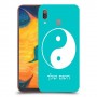 סמל יינג יאנג - סין כיסוי מגן קשיח בעיצוב אישי עם השם שלך ל Samsung Galaxy A30 יחידה אחת סקרין מובייל