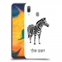 זברה כיסוי מגן קשיח בעיצוב אישי עם השם שלך ל Samsung Galaxy A30 יחידה אחת סקרין מובייל