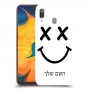 סמיילי כיסוי מגן קשיח בעיצוב אישי עם השם שלך ל Samsung Galaxy A30 יחידה אחת סקרין מובייל
