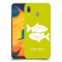 דגים כיסוי מגן קשיח בעיצוב אישי עם השם שלך ל Samsung Galaxy A30 יחידה אחת סקרין מובייל