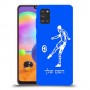 שחקן כדורגל כיסוי מגן קשיח בעיצוב אישי עם השם שלך ל Samsung Galaxy A31 יחידה אחת סקרין מובייל
