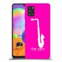 סקספון כיסוי מגן קשיח בעיצוב אישי עם השם שלך ל Samsung Galaxy A31 יחידה אחת סקרין מובייל