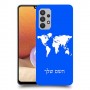 מפת העולם כיסוי מגן קשיח בעיצוב אישי עם השם שלך ל Samsung Galaxy A32 יחידה אחת סקרין מובייל