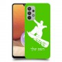 סנובורד כיסוי מגן קשיח בעיצוב אישי עם השם שלך ל Samsung Galaxy A32 יחידה אחת סקרין מובייל