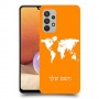 מפת העולם כיסוי מגן קשיח בעיצוב אישי עם השם שלך ל Samsung Galaxy A32 יחידה אחת סקרין מובייל