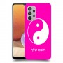 סמל יינג יאנג - סין כיסוי מגן קשיח בעיצוב אישי עם השם שלך ל Samsung Galaxy A32 יחידה אחת סקרין מובייל