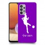 כדורגל - אישה כיסוי מגן קשיח בעיצוב אישי עם השם שלך ל Samsung Galaxy A32 יחידה אחת סקרין מובייל