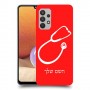 רופא סטטוסקופ כיסוי מגן קשיח בעיצוב אישי עם השם שלך ל Samsung Galaxy A32 יחידה אחת סקרין מובייל