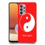 סמל יינג יאנג - סין כיסוי מגן קשיח בעיצוב אישי עם השם שלך ל Samsung Galaxy A32 יחידה אחת סקרין מובייל